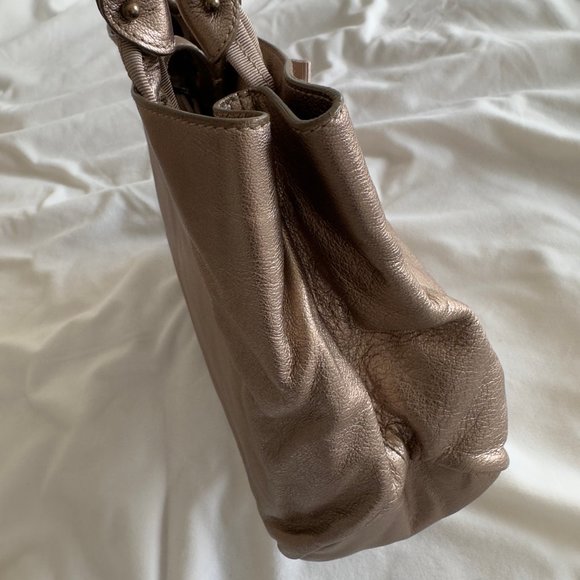 Salvatore Ferragamo Metallic Bronze Leather Miss Vara Bow Tote - Picture 4 of 10